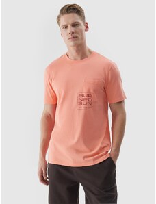 4F Vīriešu t-krekls no organiskās kokvilnas ar apdruku - oranžs
