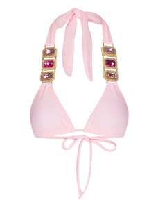 Moda Minx Bikini augšdaļa 'Boujee' zelts / gaiši rozā / rubīnsarkans