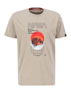 ALPHA INDUSTRIES T-Krekls 'NASA Orbit' smilškrāsas / jauktu krāsu