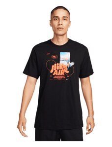 NIKE T-Krekls debeszils / tumši oranžs / melns / balts
