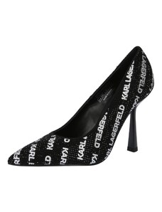 Karl Lagerfeld Augstpapēžu kurpes melns / balts