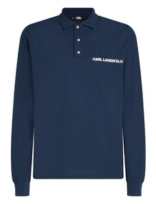 Karl Lagerfeld T-Krekls tumši zils / balts