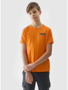 4F Zēnu t-krekls no organiskās kokvilnas ar apdruku - oranžs