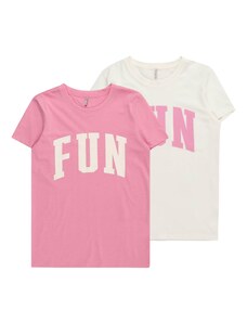 KIDS ONLY T-Krekls 'MERLE' gaiši rozā / balts