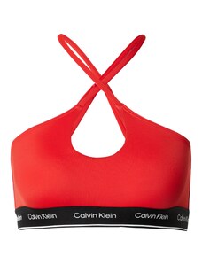 Calvin Klein Swimwear Bikini augšdaļa 'Meta Legacy ' sarkans / melns / balts