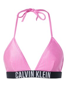Calvin Klein Swimwear Bikini augšdaļa 'Intense Power' rozā / melns / balts