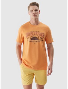 4F Vīriešu t-krekls ar apdruku - oranžs