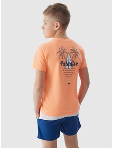 4F Zēnu t-krekls ar apdruku - oranžs