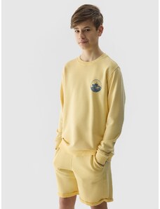 4F Zēnu sporta džemperis bez kapuces - dzeltens