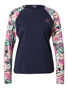 ROXY Sporta krekls 'Roxy' tirkīza / antracīta / pūderis / neona rozā