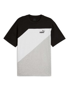 PUMA Sporta krekls 'Power' raibi pelēks / melns / balts