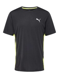 PUMA Sporta krekls 'RUN FAVORITE VELOCITY' pelēks / gaiši zaļš / melns