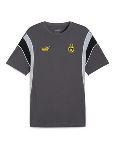 PUMA Sporta krekls 'BVB FtblArchive' dzeltens / tumši pelēks / melns