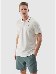 4F Vīriešu polo krekls regular - krēmkrāsas