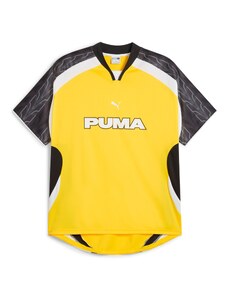 PUMA Sportiska stila krekls dzeltens / pelēks / melns / balts