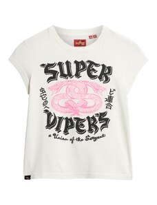 Superdry T-Krekls nebalināts / gaiši rozā / melns