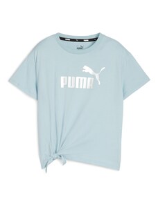 PUMA T-Krekls 'Essentials+' pasteļzils / sudrabs