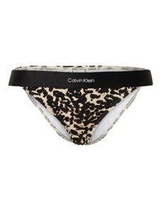 Calvin Klein Swimwear Bikini apakšdaļa bēšs / gaiši brūns / melns