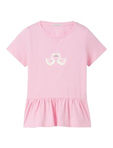 TOM TAILOR T-Krekls gaiši rozā / melns / balts
