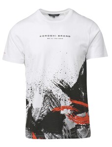 KOROSHI T-Krekls grenadīna / melns / balts