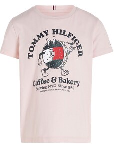 TOMMY HILFIGER T-Krekls rožkrāsas / sarkans / melns / balts