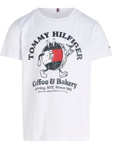 TOMMY HILFIGER T-Krekls asinssarkans / melns / balts