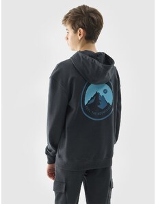 4F Zēnu sporta jaka ar kapuci - grafīta