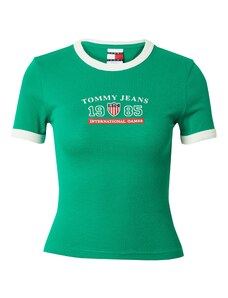 Tommy Jeans T-Krekls 'ARCHIVE GAMES' jūraszils / zaļš / sarkans / balts