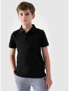 4F Zēnu polo krekls regular gluds - melns
