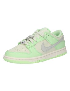 Nike Sportswear Zemie brīvā laika apavi 'DUNK' gaiši pelēks / gaiši zaļš / gandrīz balts