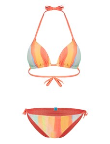 ARENA Bikini 'WATER PRINT' debeszils / dzeltens / piparmētru / oranžs