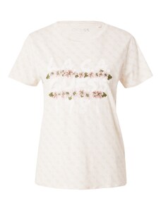 GUESS T-Krekls bēšs / zaļš / rožkrāsas / balts