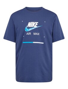 Nike Sportswear T-Krekls tumši zils / debeszils / balts