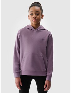 4F Meiteņu sporta džemperis hūdijs - violets
