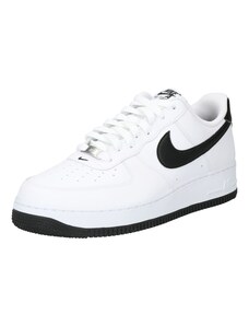 Nike Sportswear Zemie brīvā laika apavi 'AIR FORCE 1 '07' melns / balts