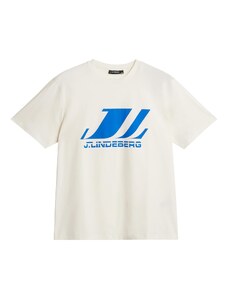 J.Lindeberg T-Krekls 'Parcy' krēmkrāsas / karaliski zils