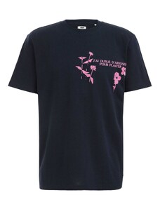 WE Fashion T-Krekls tumši zils / rozā