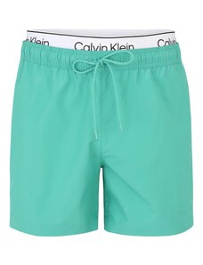 Calvin Klein Swimwear Peldšorti zaļš / melns / balts