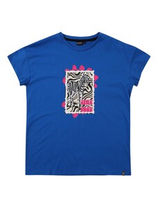 Cars Jeans T-Krekls 'JUNE' karaliski zils / rozā / melns / gandrīz balts
