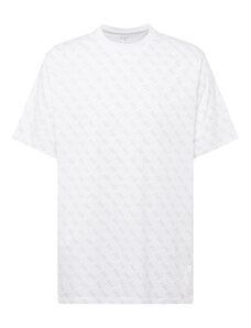 GUESS Sporta krekls 'JESSEN' gaiši pelēks / balts