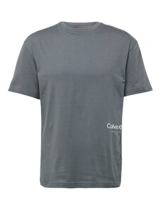 Calvin Klein T-Krekls 'OFF PLACEMENT' pelēks / gandrīz balts
