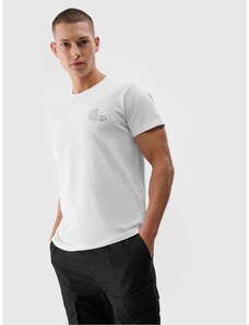 4F Vīriešu t-krekls regular ar apdruku - balts