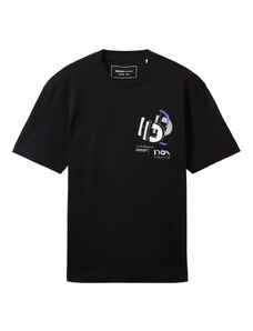 TOM TAILOR DENIM T-Krekls zils / pelēks / melns / balts