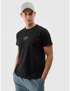 4F Vīriešu t-krekls regular ar apdruku - melns