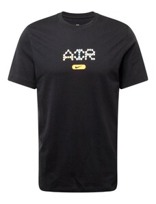 Nike Sportswear T-Krekls debeszils / gaiši dzeltens / melns / balts