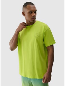 4F Vīriešu t-krekls oversize ar apdruku - zaļš