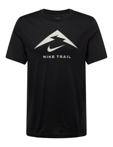 NIKE Sporta krekls 'TRAIL' melns / balts