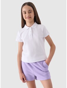 4F Meiteņu polo krekls regular - balts
