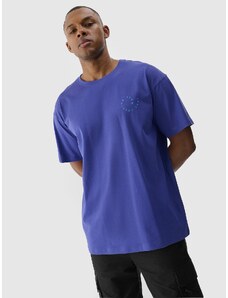 4F Vīriešu T-krekls oversize ar apdruku - violets
