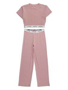 Calvin Klein Underwear Pidžama vecrozā / melns / balts